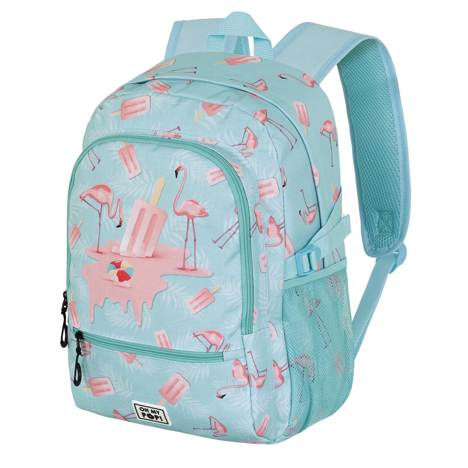 oh-my-pop-ice-flamingo-fight-fan-2-2-sac-dos-turquoise-24-l image 1