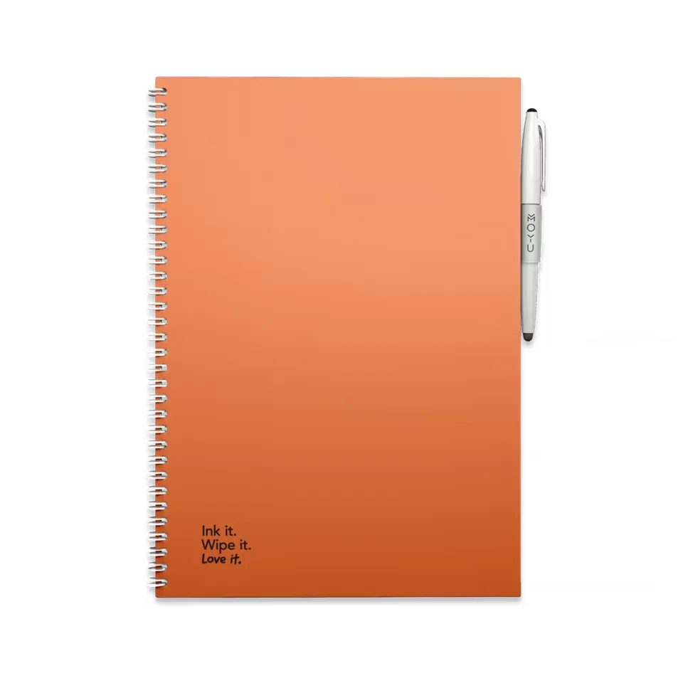 moyu-sunset-orange-carnet-effa-able-a4-orange-r-utilisable image 1