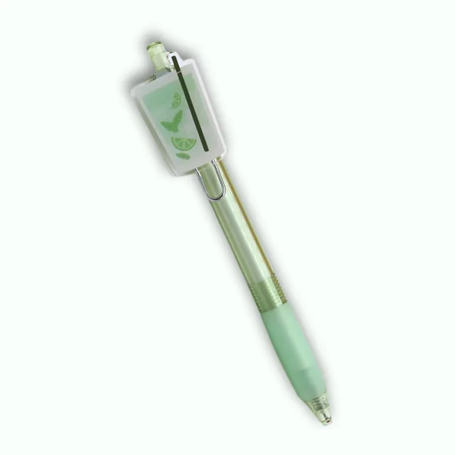 atelier-naholi-stylo-verre-mojito-bille-verte-encre-noire image 1