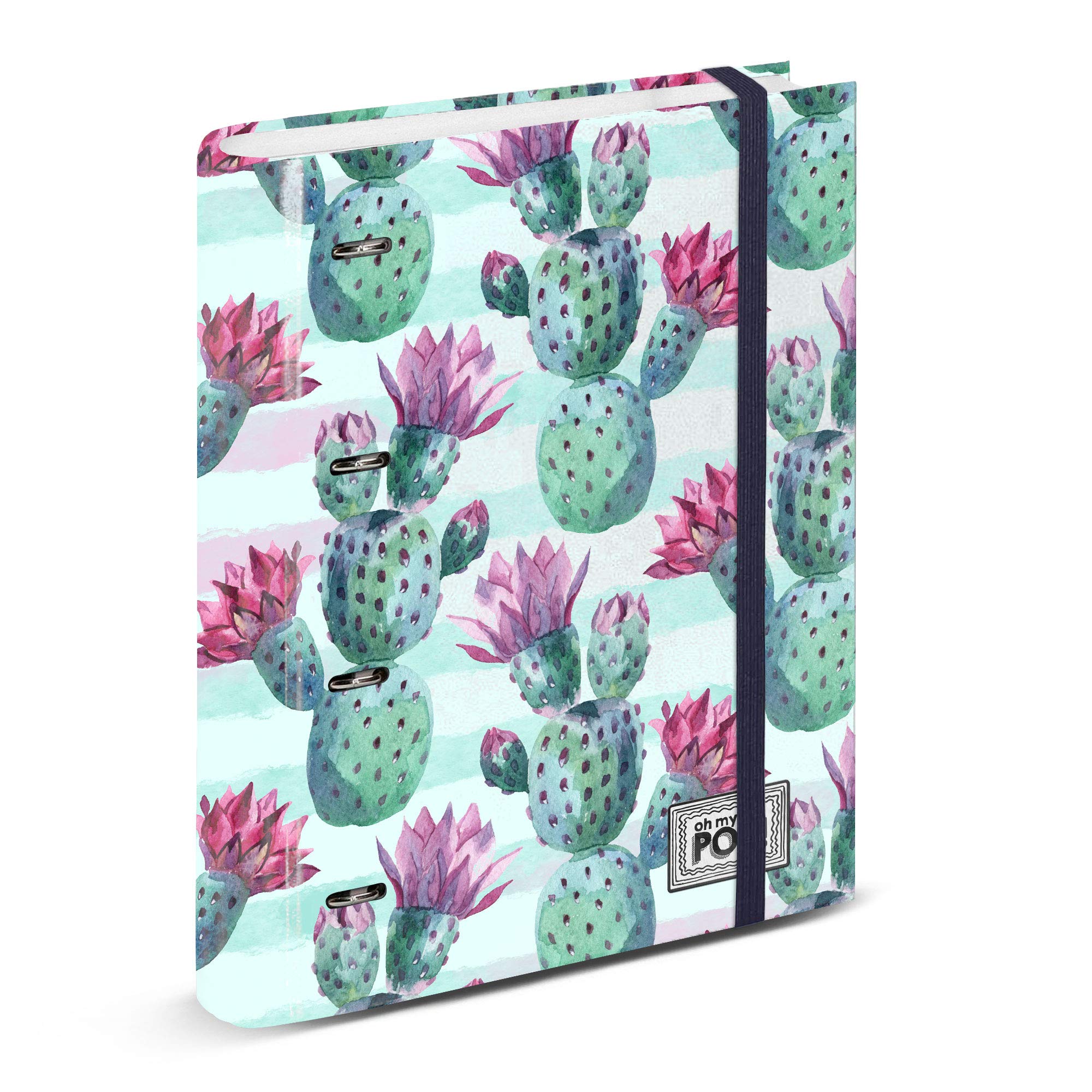 oh-my-pop-nopal-classeur-4-anneaux-a4-lastique-feuilles image 1