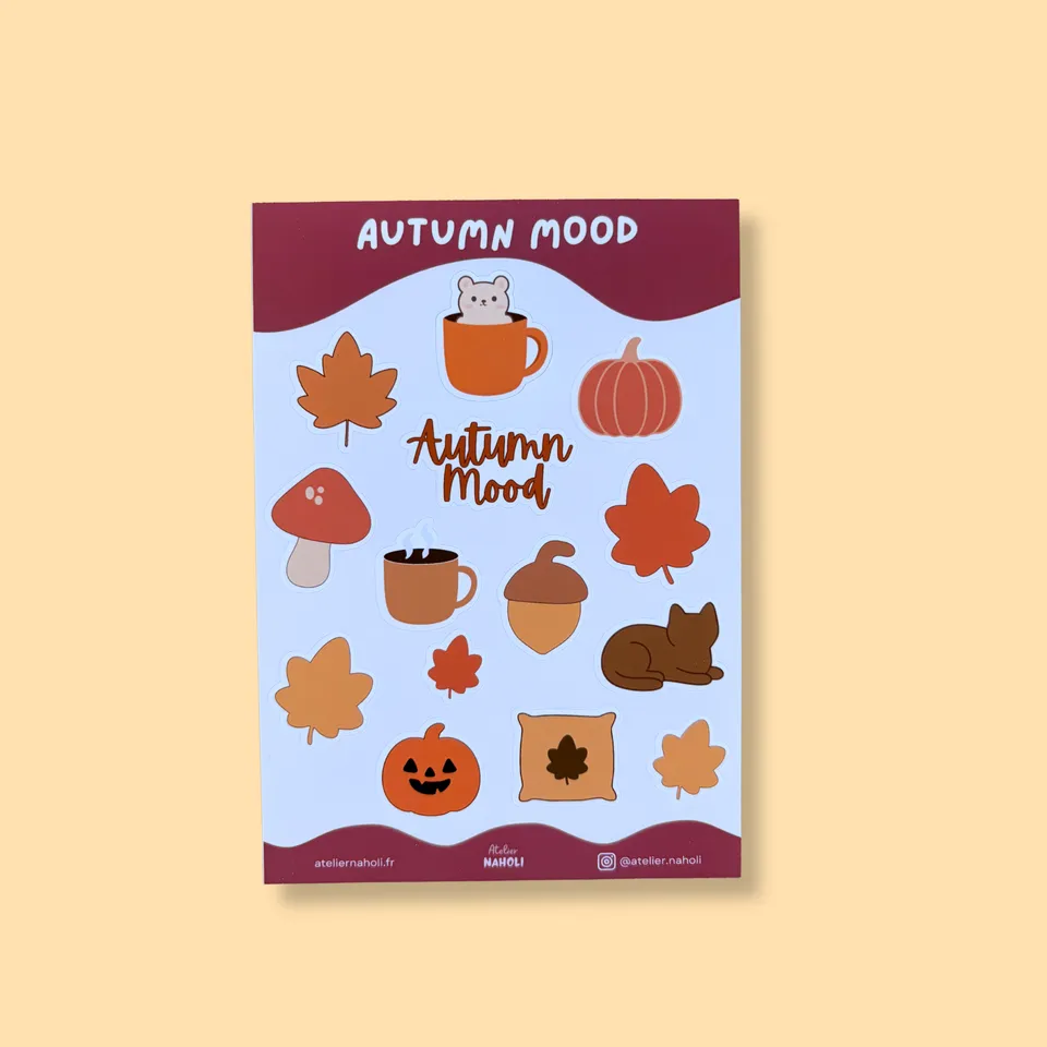 atelier-naholi-autumn-mood-planche-stickers-a6-automne-mat image 1