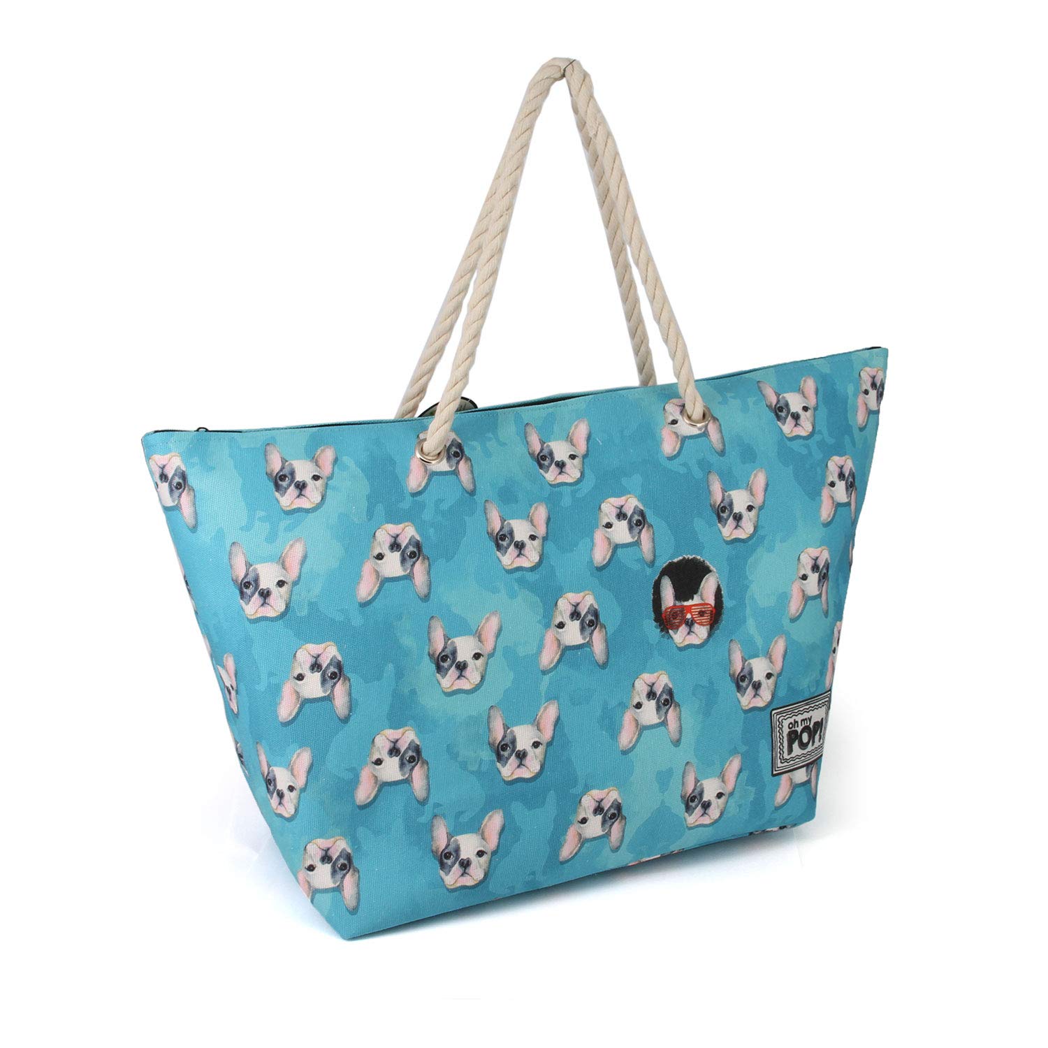 oh-my-pop-doggy-sunny-sac-de-plage-60-cm-multicolore image 1