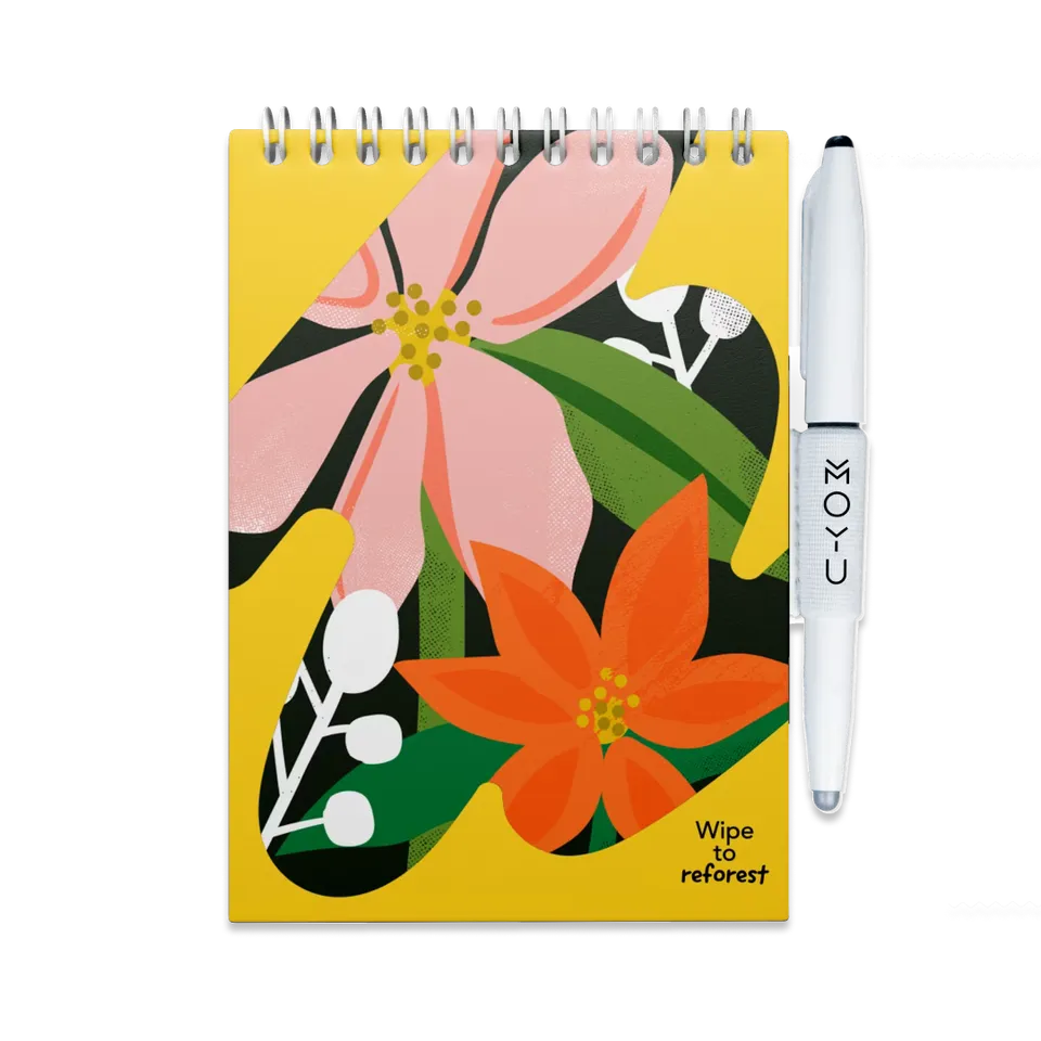 moyu-erasable-notepad-a6-flower-vibes-carnet-effa-able image 1
