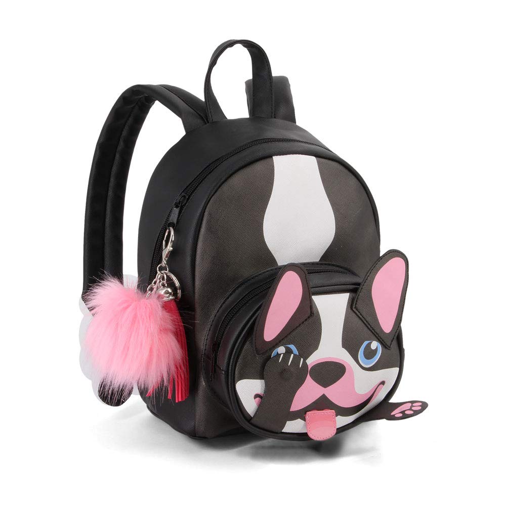 oh-my-pop-bulldog-shy-sac-dos-noir-28-cm-8-l image 1