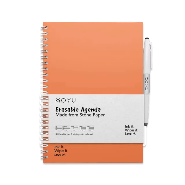 moyu-agenda-a5-effa-able-sunset-orange-r-utilisable image 1