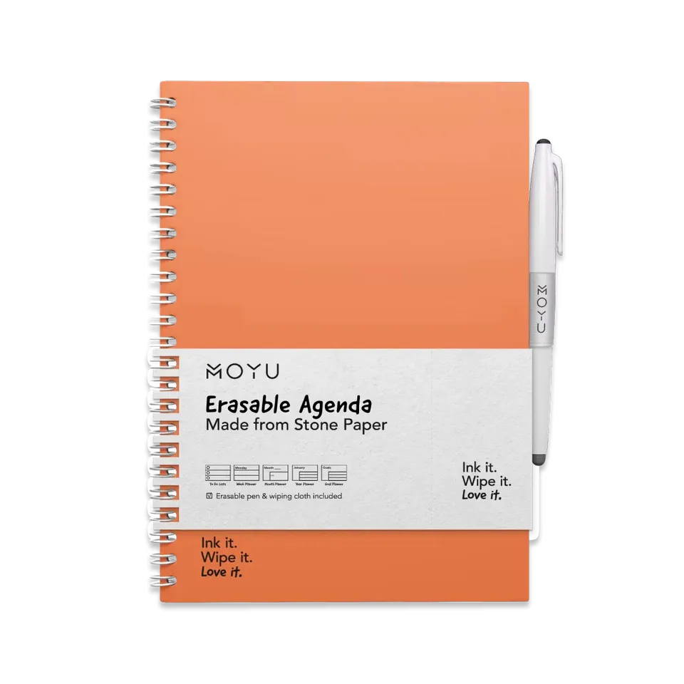 moyu-agenda-a5-effa-able-sunset-orange-r-utilisable image 1