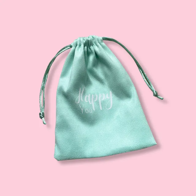 atelier-naholi-pochon-cadeau-happy-you-velours-vert-d-eau-12x16-cm image 1