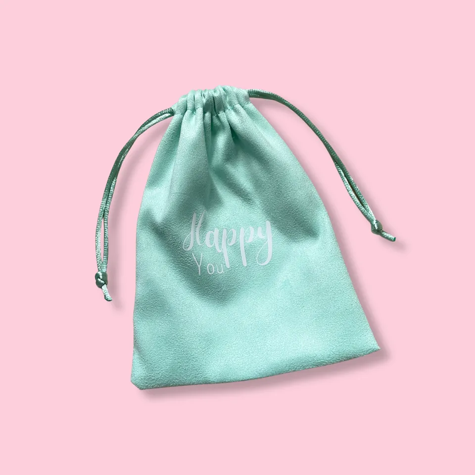 atelier-naholi-pochon-cadeau-happy-you-velours-vert-d-eau-12x16-cm image 1