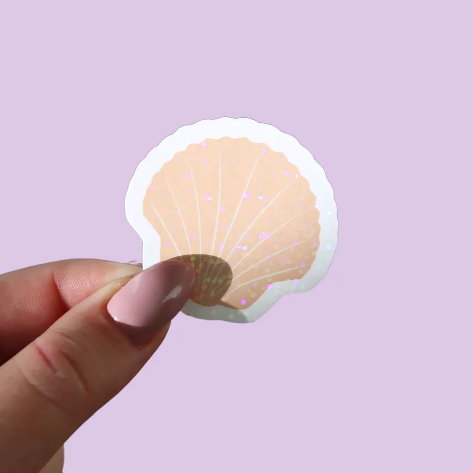 atelier-naholi-stickers-coquille-st-jacques-holographique-5-cm image 1
