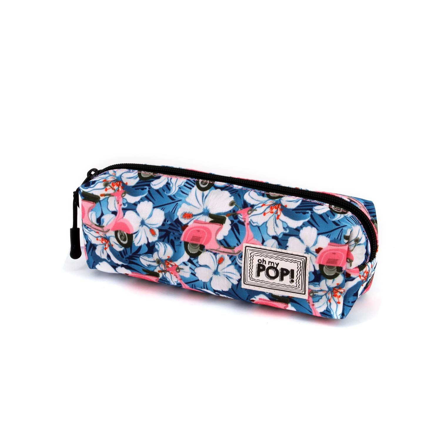 oh-my-pop-pink-scooter-trousse-carr-e-bleue-21-cm image 1