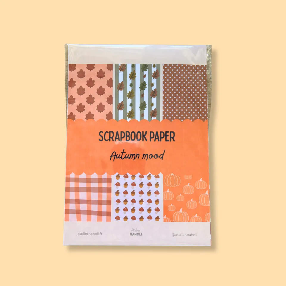 atelier-naholi-automne-set-papier-scrapbooking-a5-6-feuilles image 1
