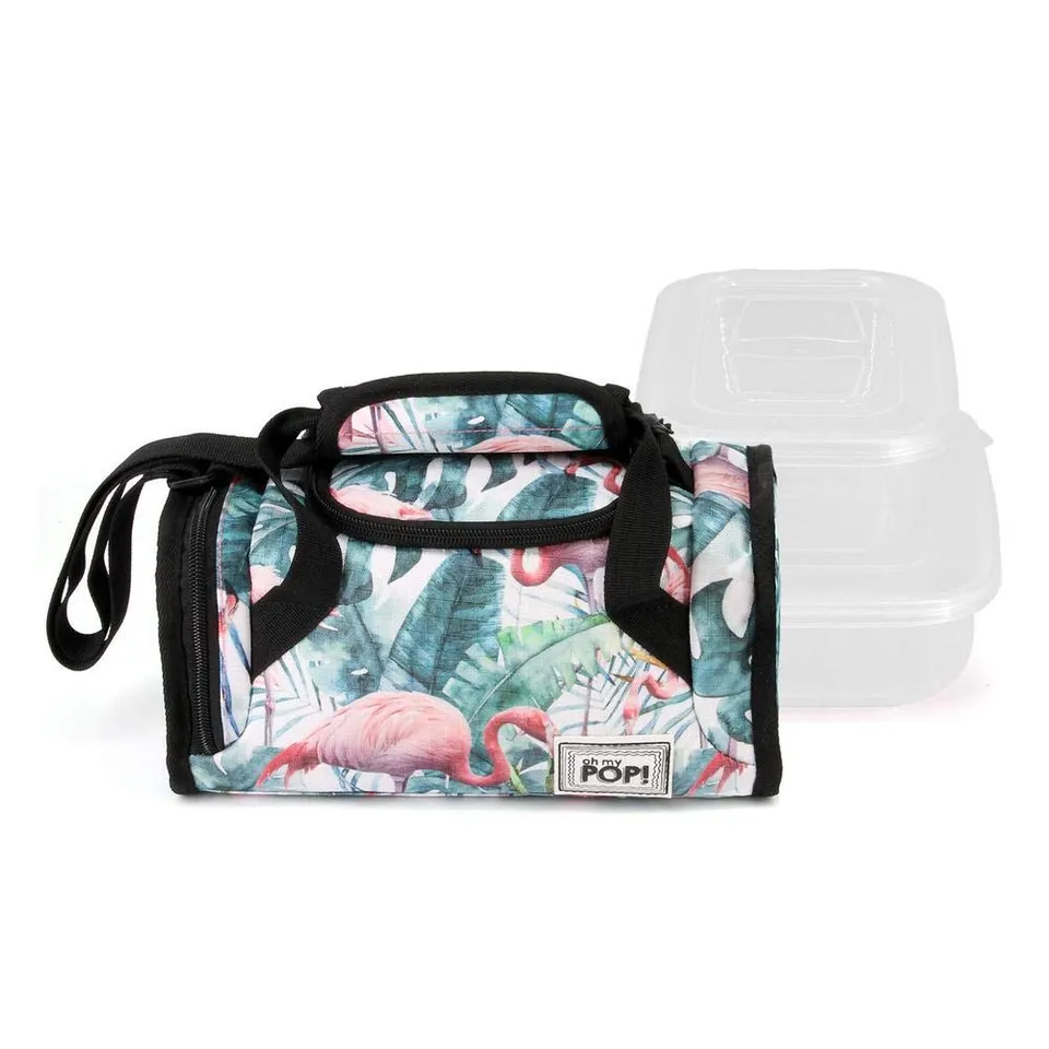 oh-my-pop-flamenco-tropical-sac-repas-isotherme-multicolore-25-cm image 1