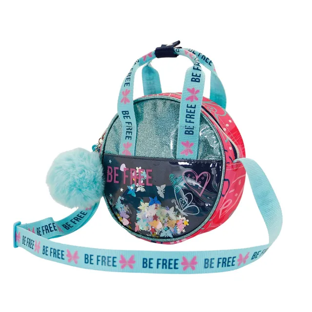 oh-my-pop-be-free-sac-bandouli-re-rond-glitter-rose image 1