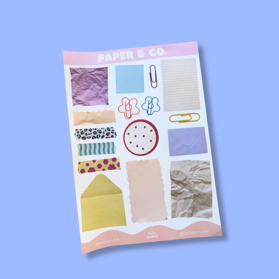 atelier-naholi-paper-co-planche-stickers-a5-papier image 1