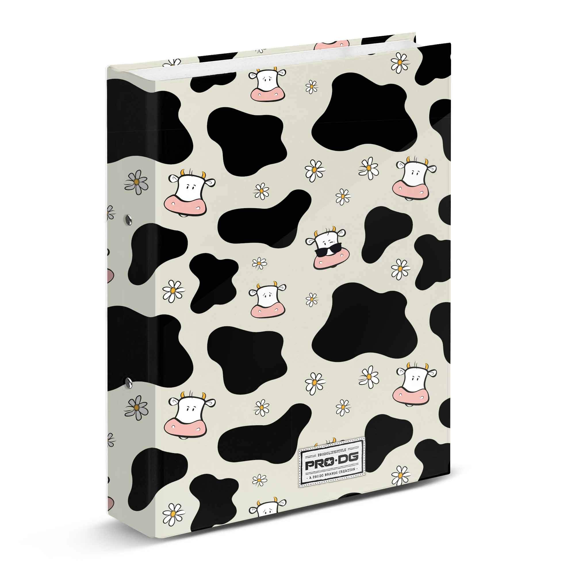 oh-my-pop-cow-classeur-4-anneaux-a4-beige image 1