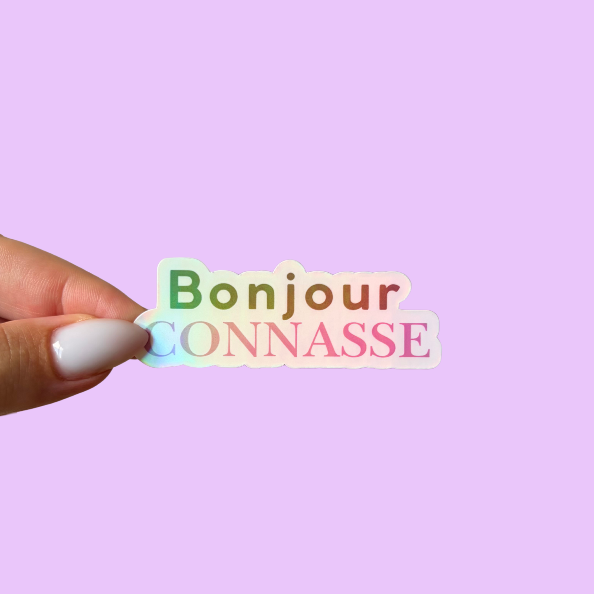 atelier-naholi-stickers-l-unit-bonjour-connasse-sticker-holographique image 1