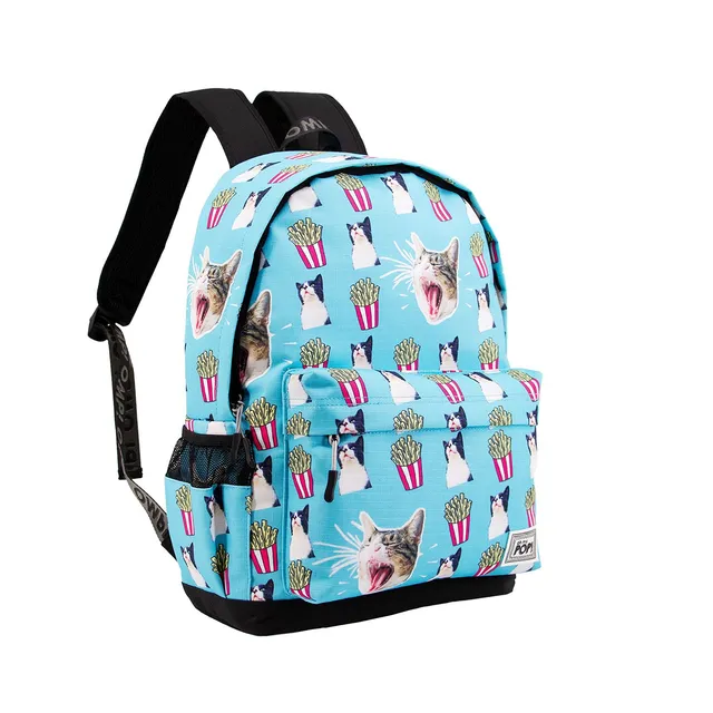 oh-my-pop-angry-cat-hs-1-3-sac-dos-turquoise-45-cm image 1