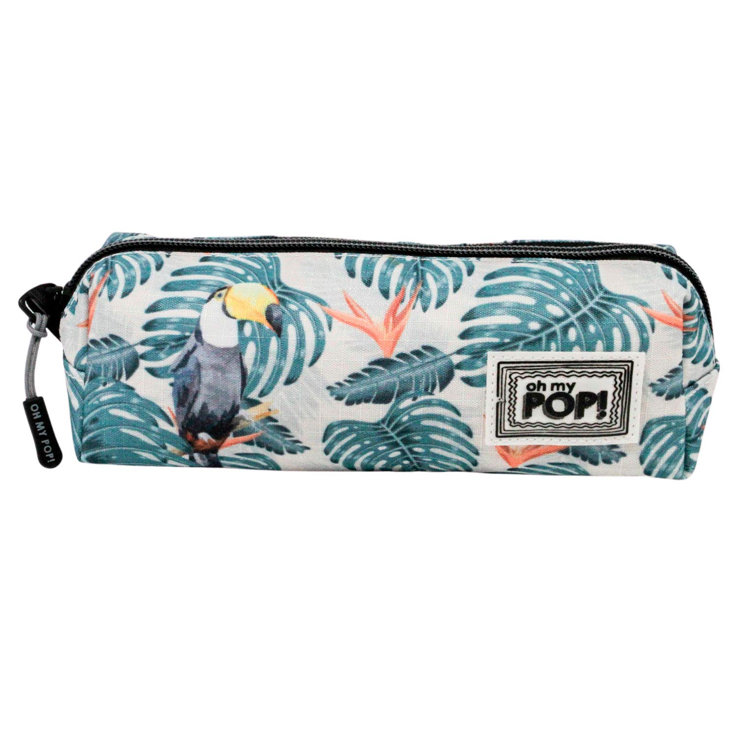 oh-my-pop-toucan-trousse-carr-e-multicolore-coton-22-cm image 2