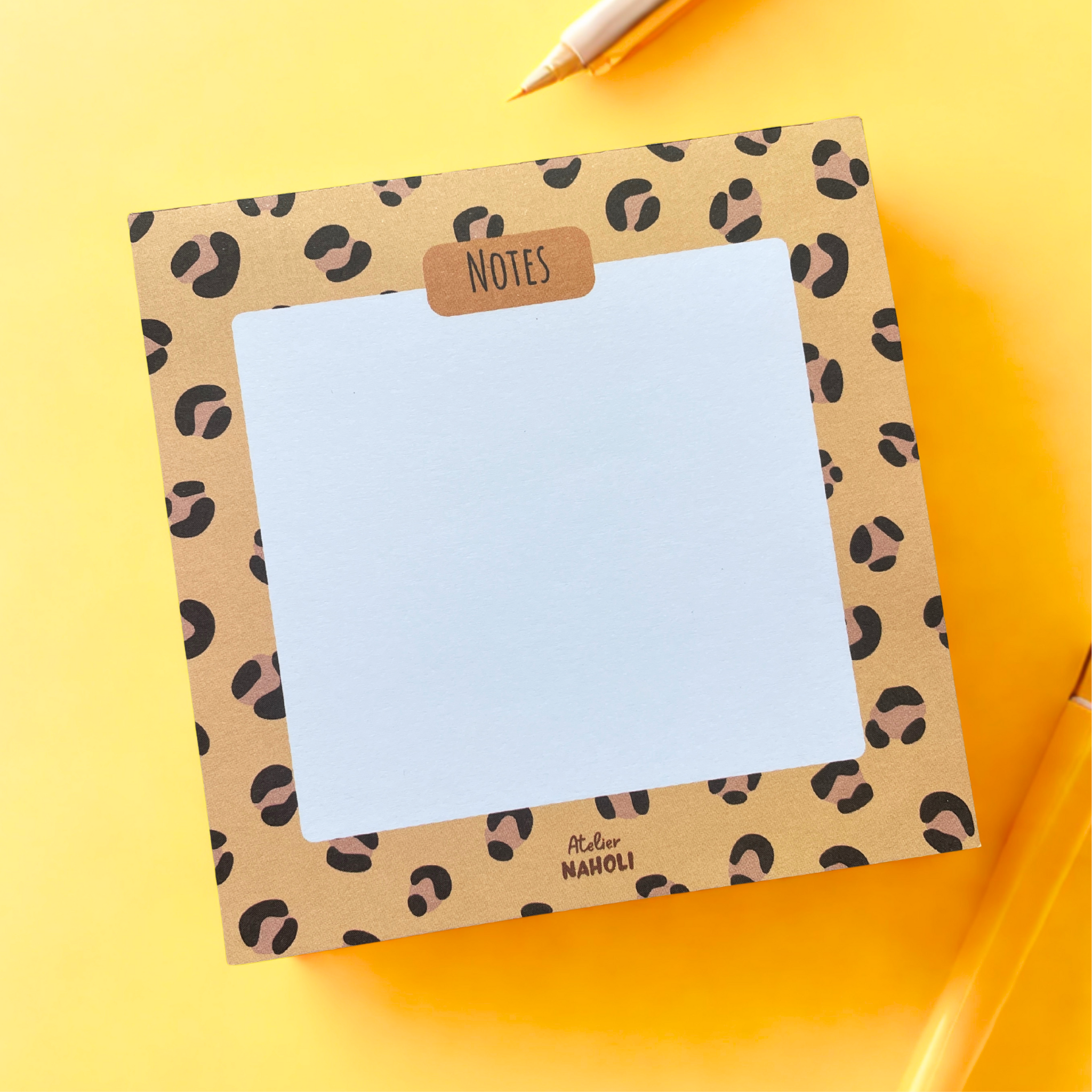 atelier-naholi-l-opard-bloc-notes-carr-10x10-cm-25-pages image 2