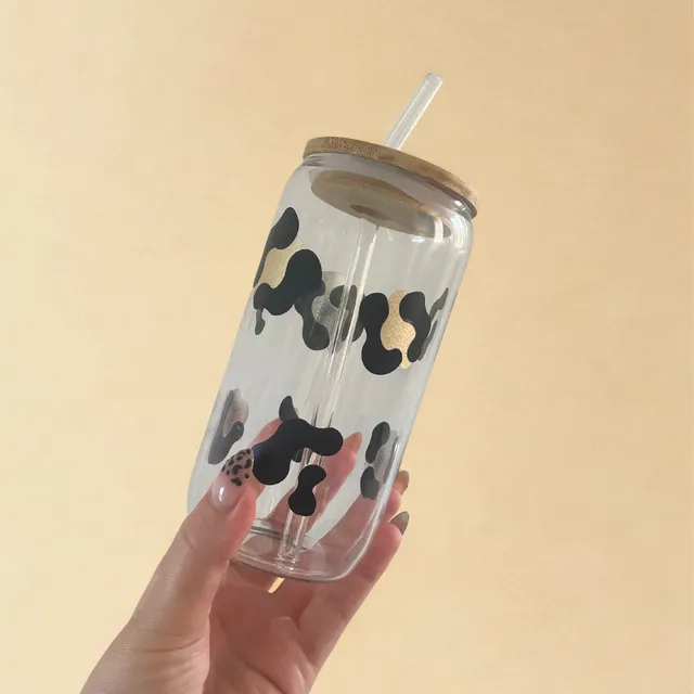 atelier-naholi-verre-paille-l-opard-dor-500-ml-avec-paille image 1