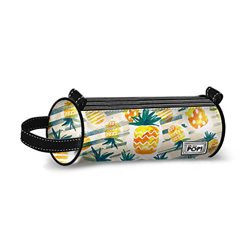 oh-my-pop-ananas-trousse-cylindre-triple-jaune-22-cm image 2