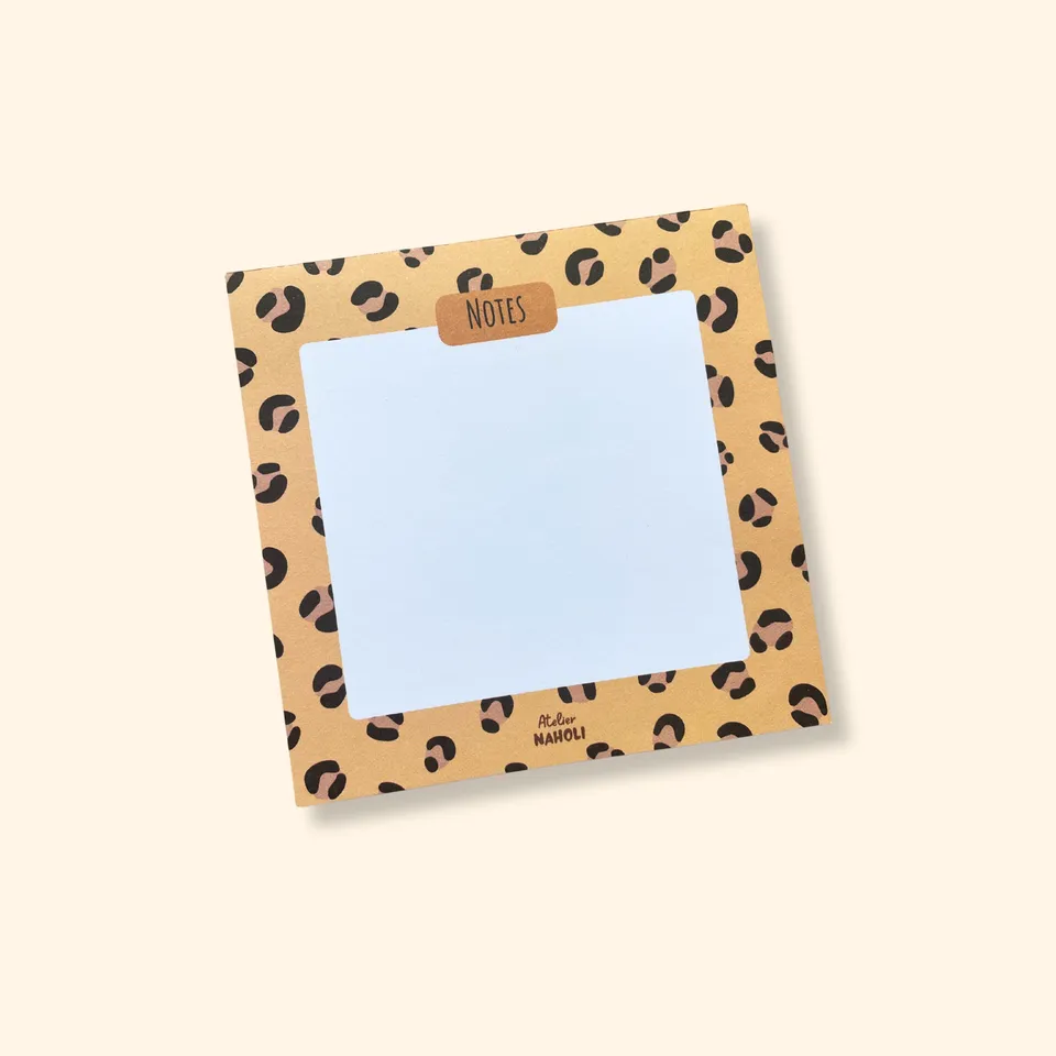 atelier-naholi-l-opard-bloc-notes-carr-10x10-cm-25-pages image 1
