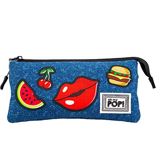 oh-my-pop-patches-hs-trousse-triple-bleu-fonc-23-cm image 7