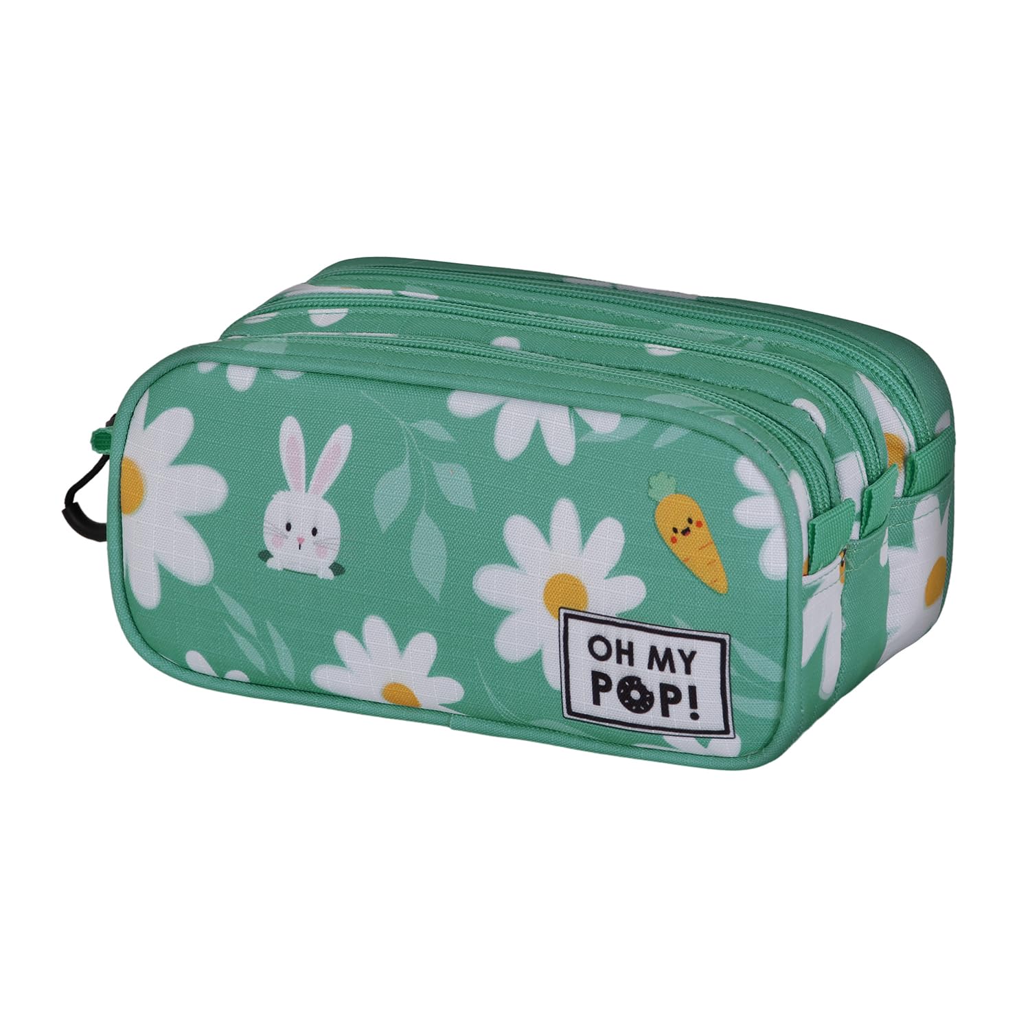 oh-my-pop-blooming-trousse-trick-fan-2-2-turquoise-3-poches image 1