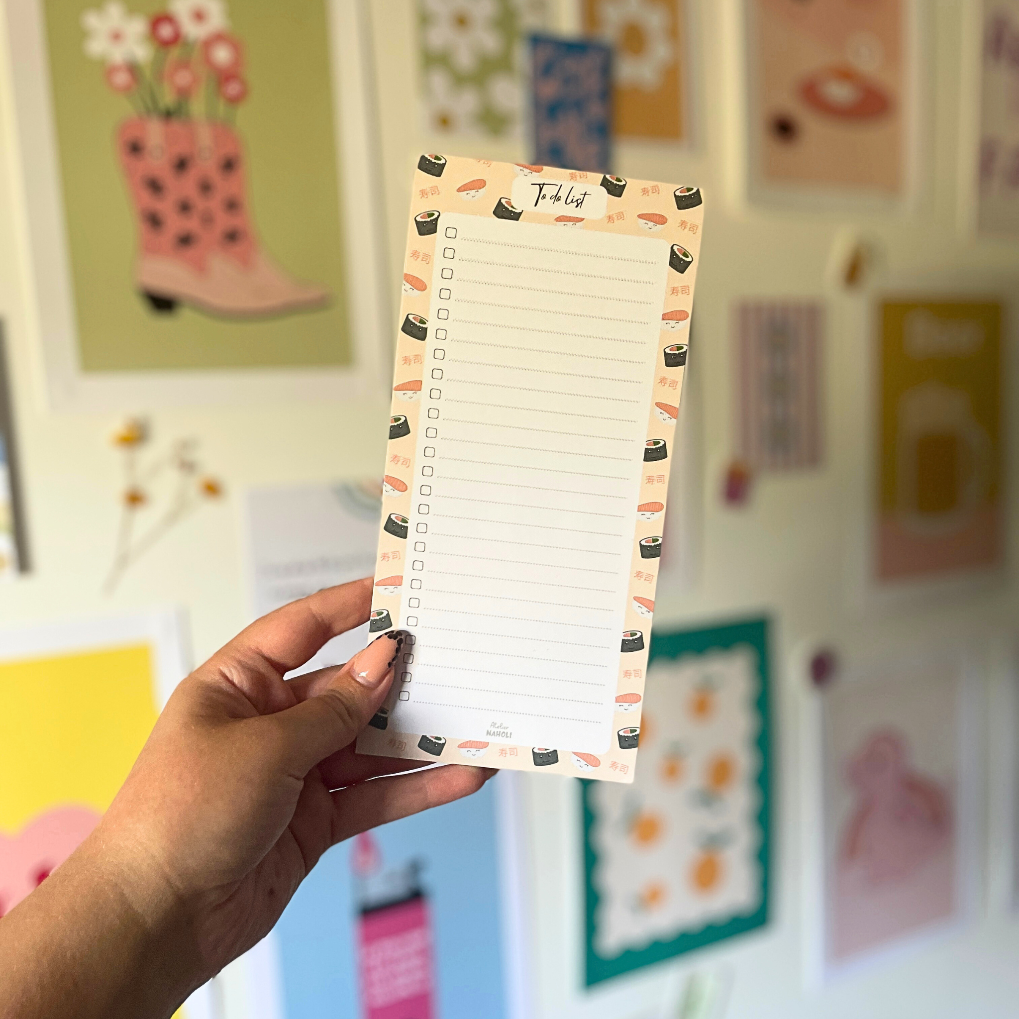 atelier-naholi-bloc-notes-to-do-list-sushi-bloc-magn-tique-25-pages image 2