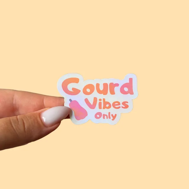 atelier-naholi-gourd-vibes-only-sticker-humour-5-5-cm image 1