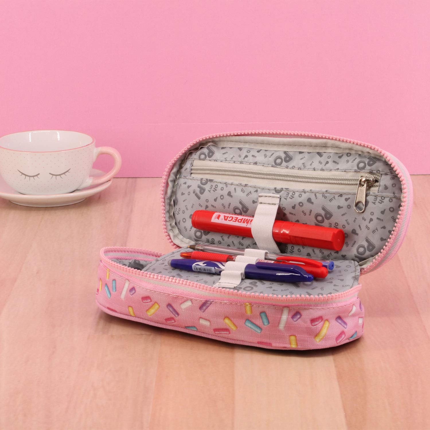 oh-my-pop-sprinkles-trousse-pencil-rose-21-cm-organisateur image 4