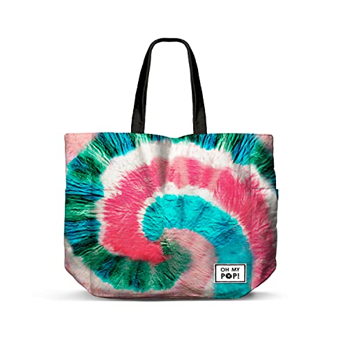 oh-my-pop-voyage-fan-horizontal-sac-shopping-noir image 2