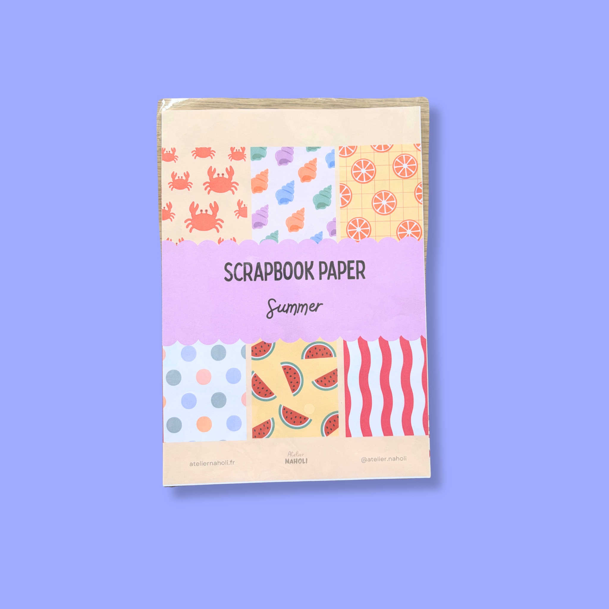 atelier-naholi-papier-scrapbooking-summer-a5-6-feuilles image 1