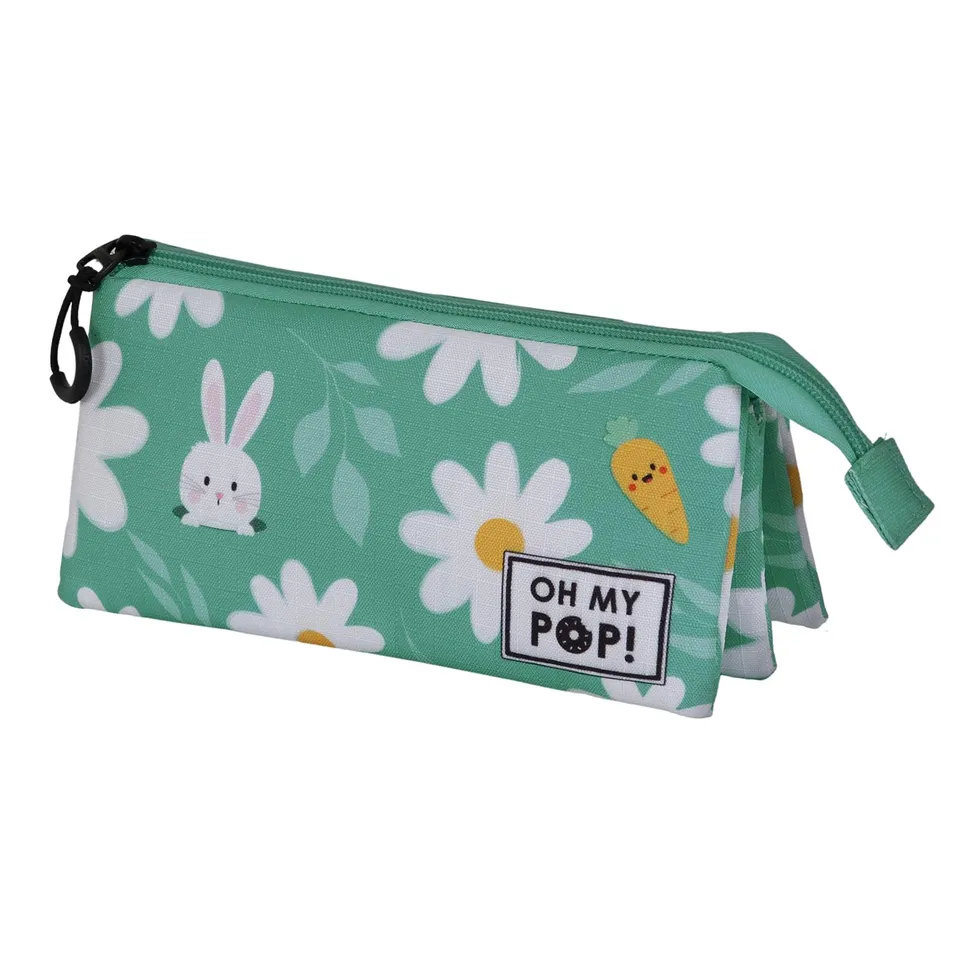 oh-my-pop-blooming-trousse-triple-turquoise-3-compartiments image 1