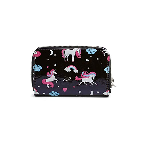 oh-my-pop-licorne-portefeuille-noir-10-x-15-5-cm-zip image 7