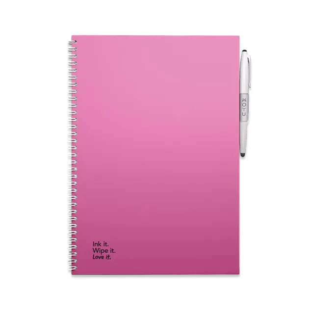 moyu-erasable-notebook-a4-passion-pink-papier-pierre image 1