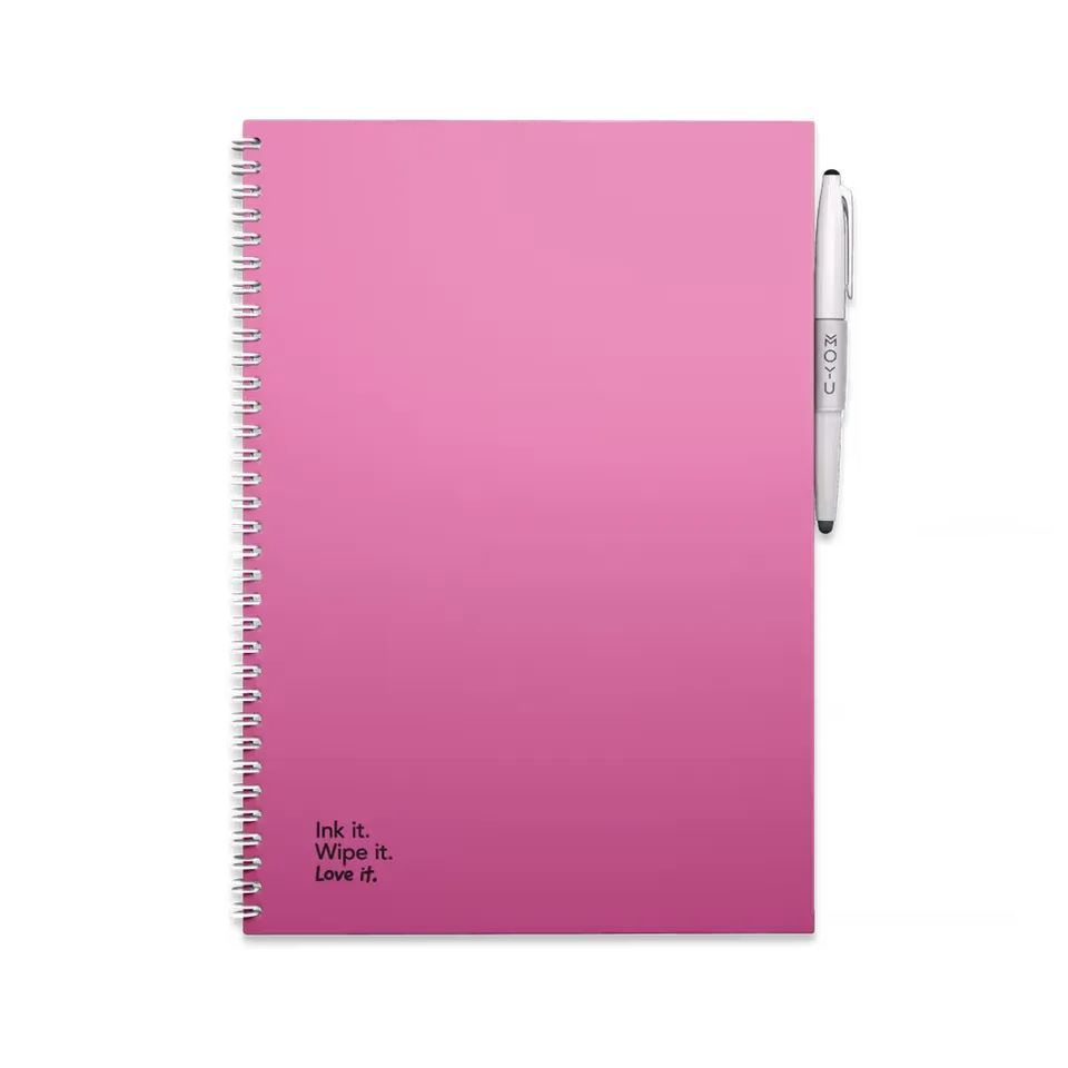 moyu-erasable-notebook-a4-passion-pink-papier-pierre image 1