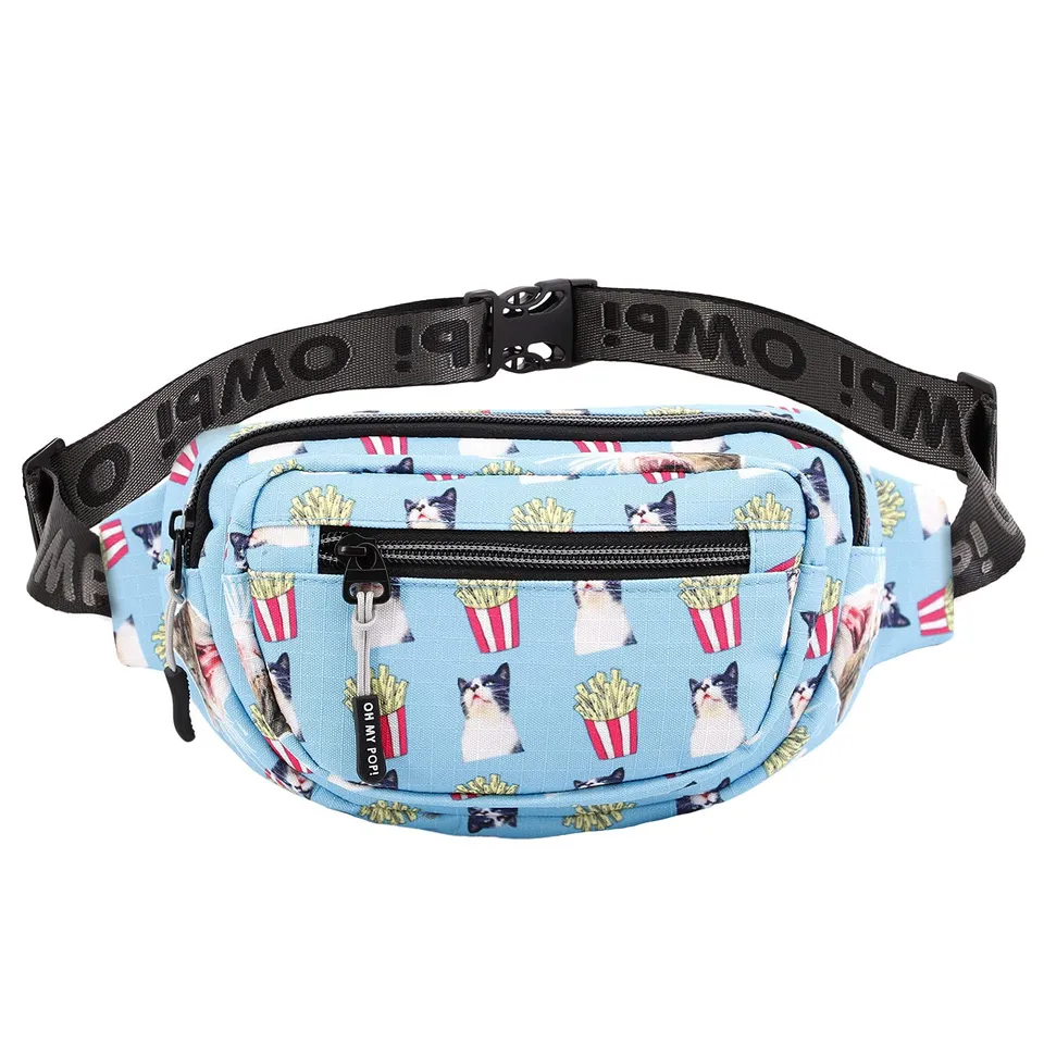 oh-my-pop-angry-cat-glaze-sac-banane-turquoise-120-cm image 1