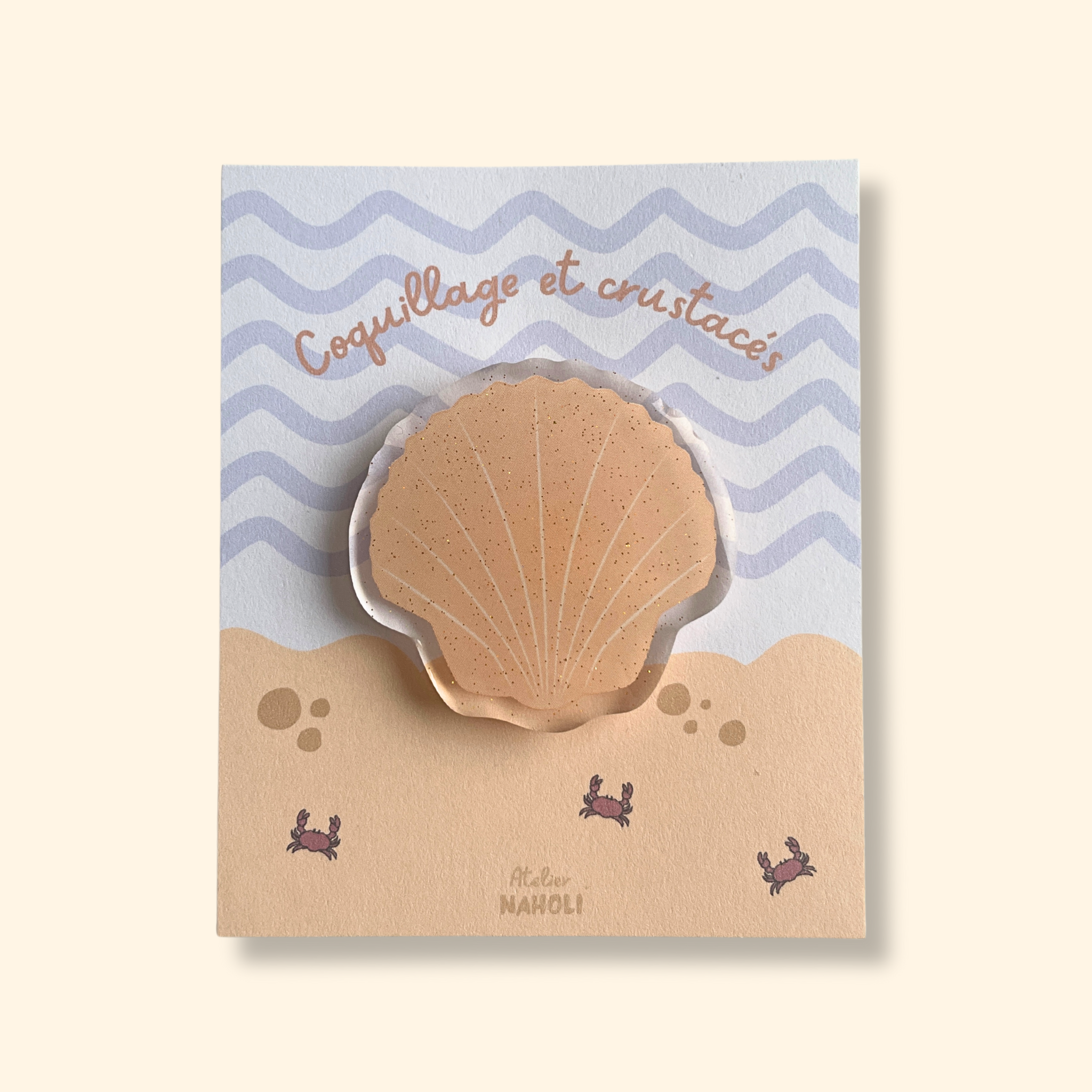 atelier-naholi-pins-coquillage-corail-pin-s-acrylique-paillettes image 1