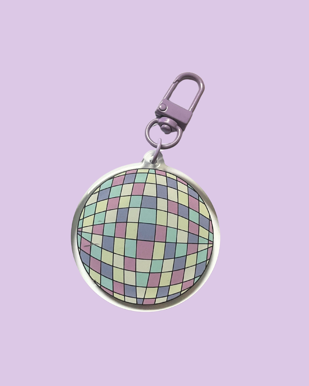 atelier-naholi-porte-cl-boule-disco-coeur-l-opard-imparfait-5-cm image 1