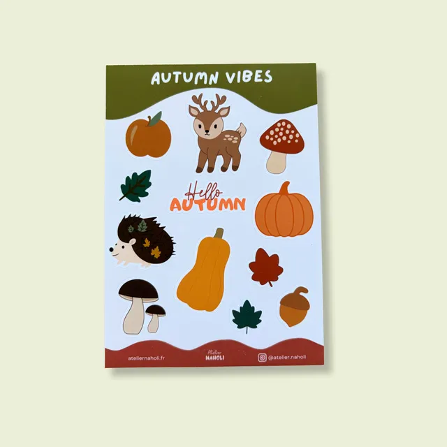 atelier-naholi-autumn-vibes-planche-stickers-a6-terracotta image 1