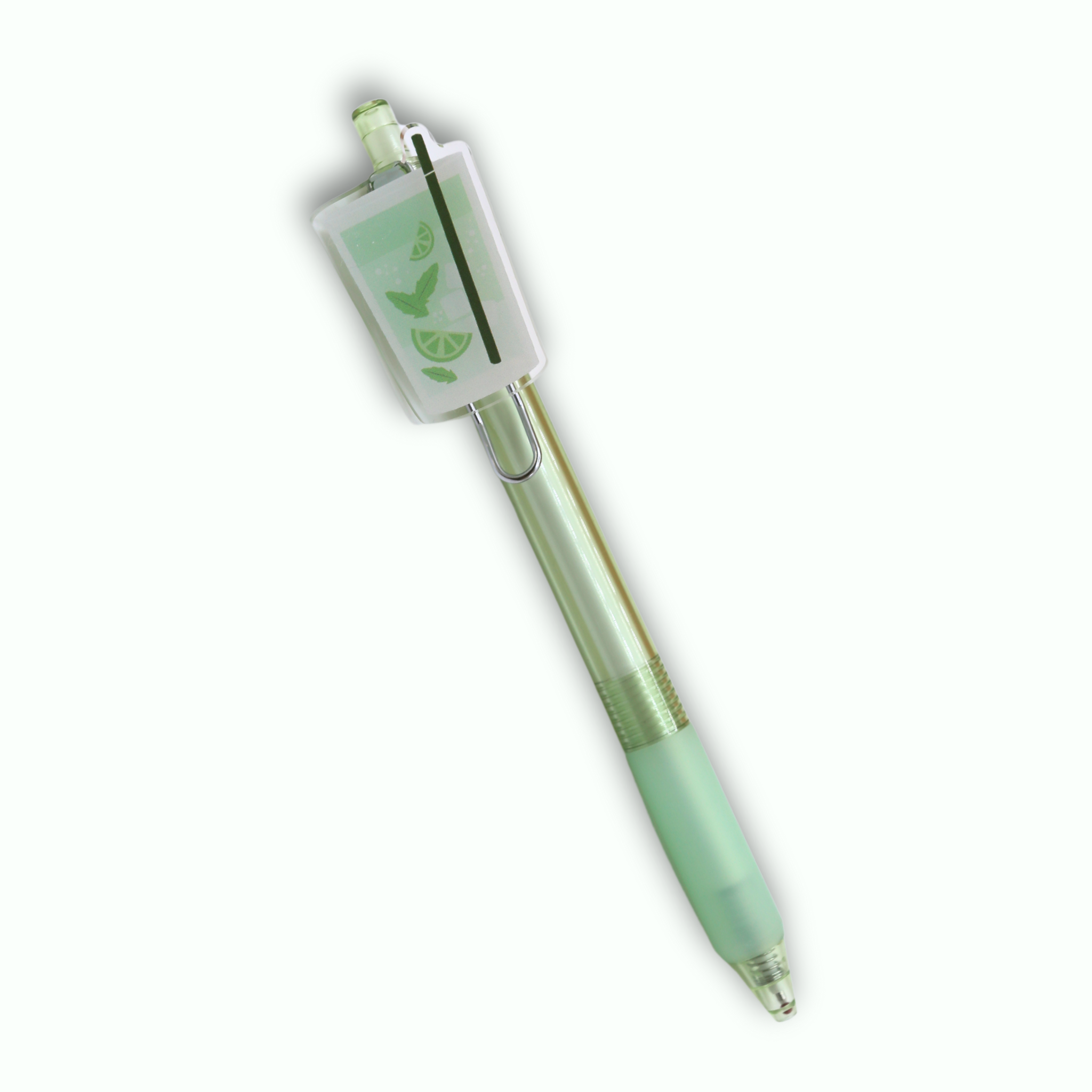 atelier-naholi-stylo-verre-mojito-bille-verte-encre-noire image 1