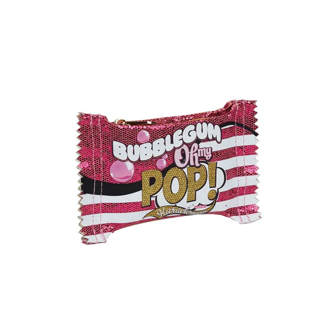 oh-my-pop-bubblegum-porte-monnaie-rose-zipp-12-cm image 1