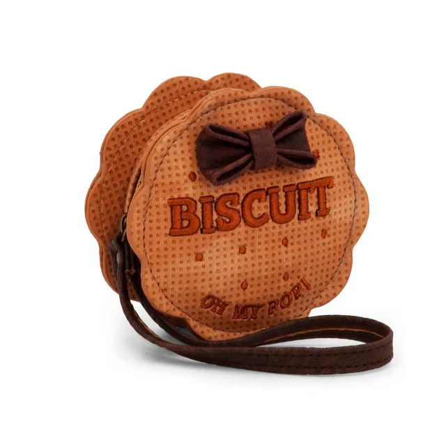 oh-my-pop-biscuit-porte-monnaie-rond-beige image 1
