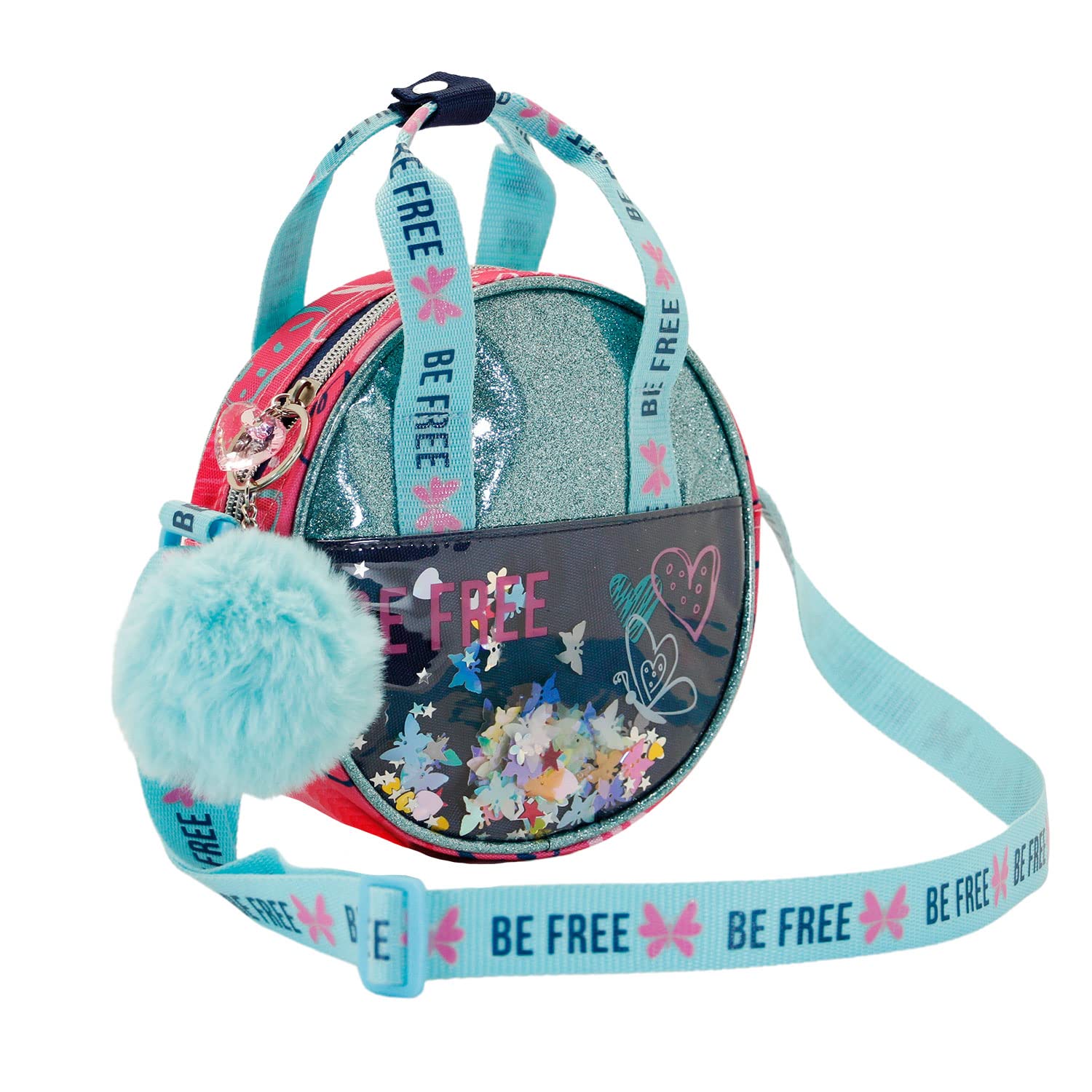 oh-my-pop-be-free-sac-bandouli-re-rond-glitter-rose image 4
