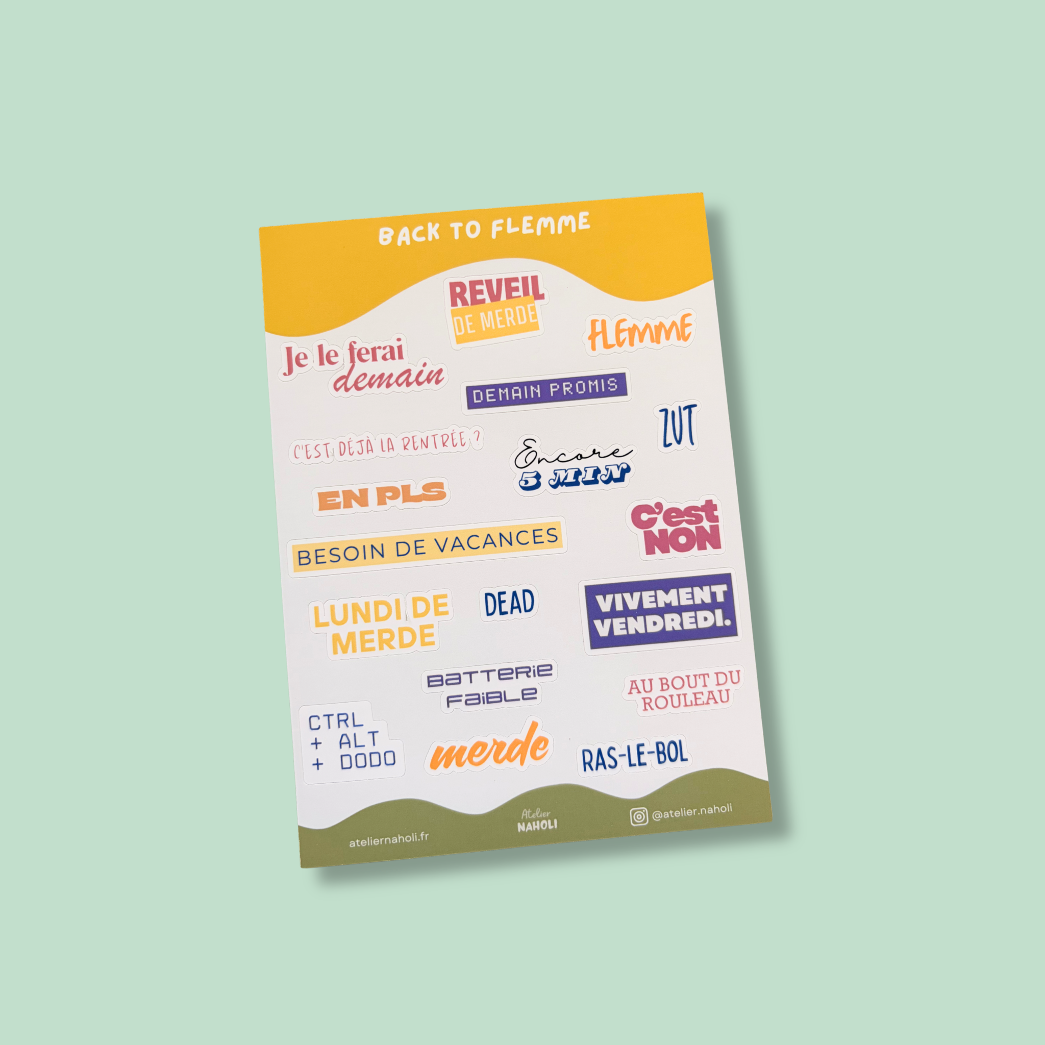 atelier-naholi-planche-stickers-back-to-flemme-a6-mat image 1