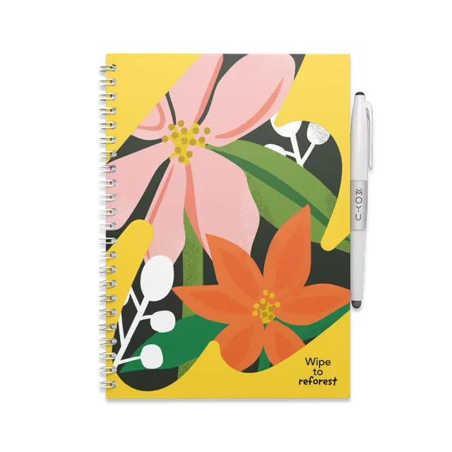 moyu-erasable-notebooks-a5-carnet-effa-able-flower-vibes image 1