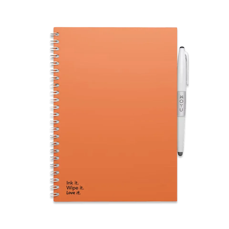 moyu-erasable-notebooks-sunset-orange-carnet-effa-able-a5-pierre image 1