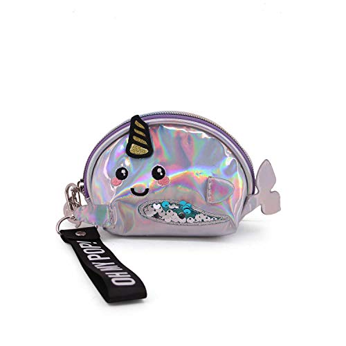 oh-my-pop-narval-porte-monnaie-ovale-argent-zip image 5