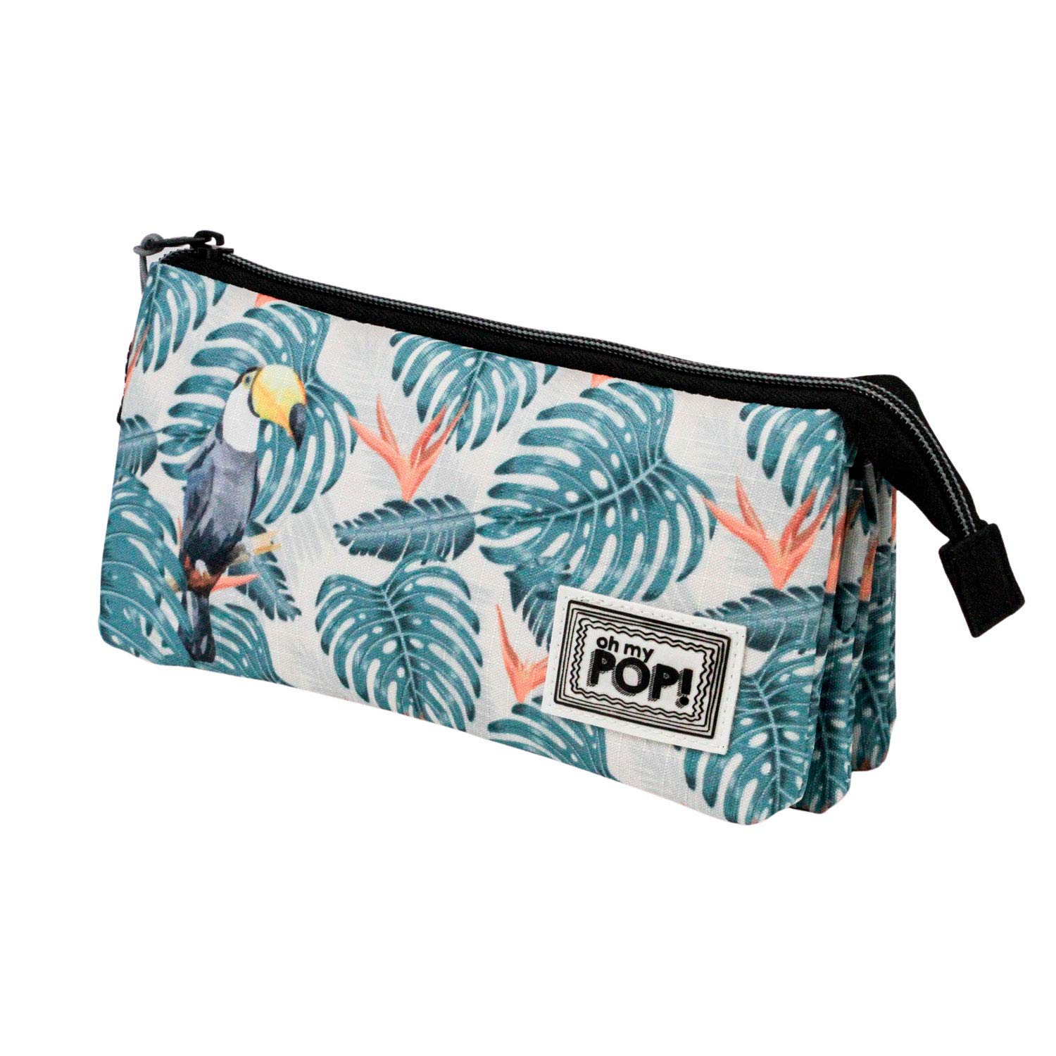 oh-my-pop-toucan-trousse-triple-hs-multicolore image 1